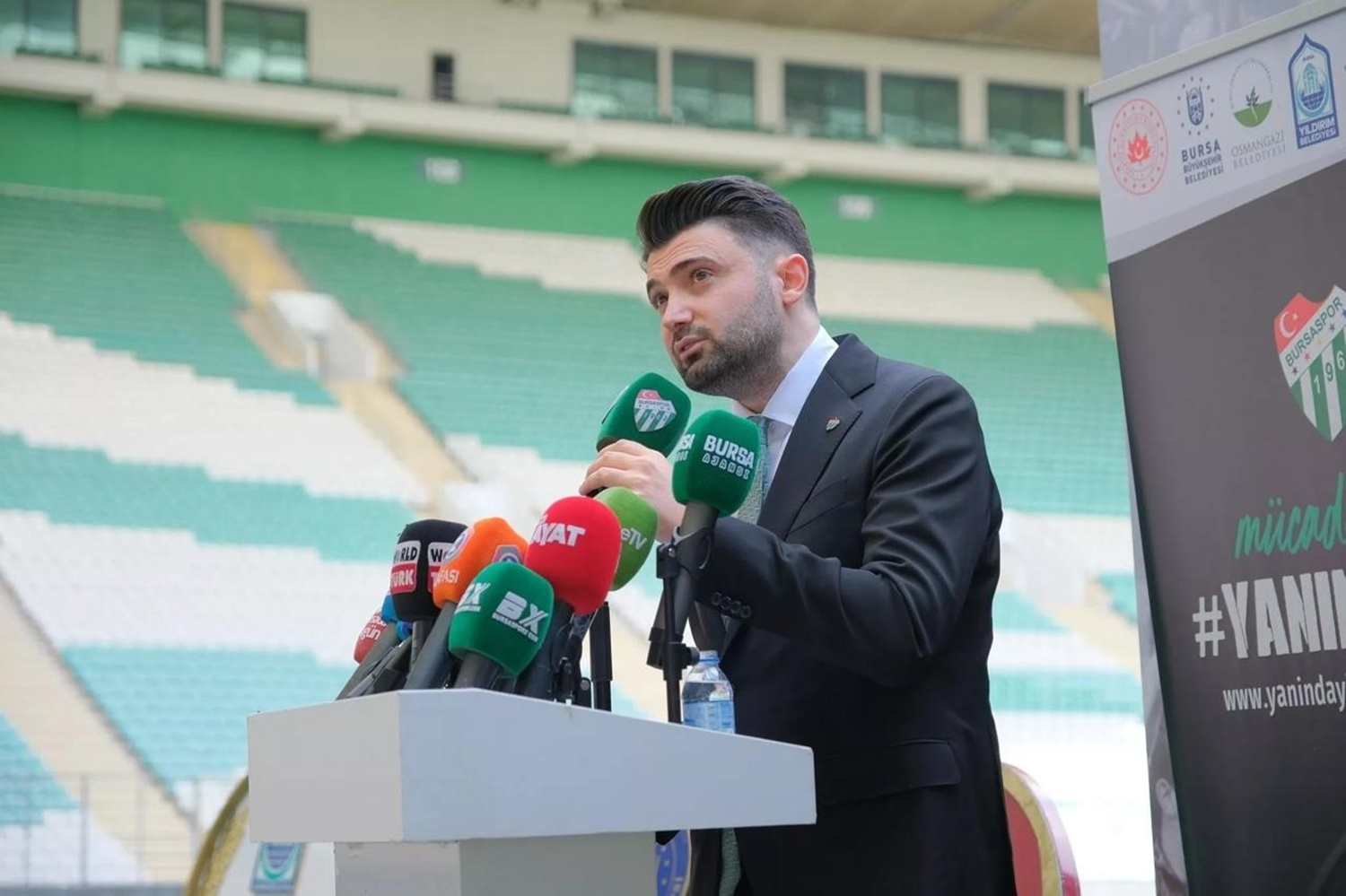 Bursaspor Başkanı Enes Çelik: Görevi bırakma dahil her türlü kararı almaya hazırız