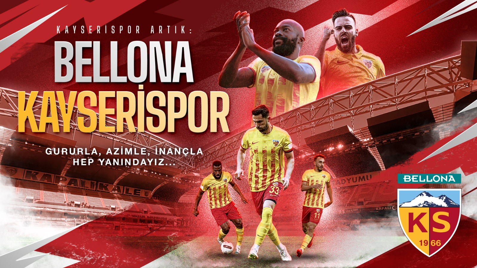 Bellona, Kayserispor'un isim sponsoru oldu: 2024-2025 Süper Lig sezonuna güçlü destek!