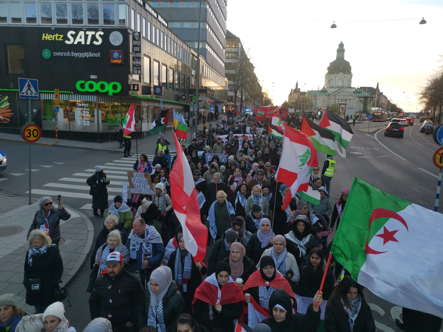 İsveç'te İsrail'in saldırıları protesto edildi