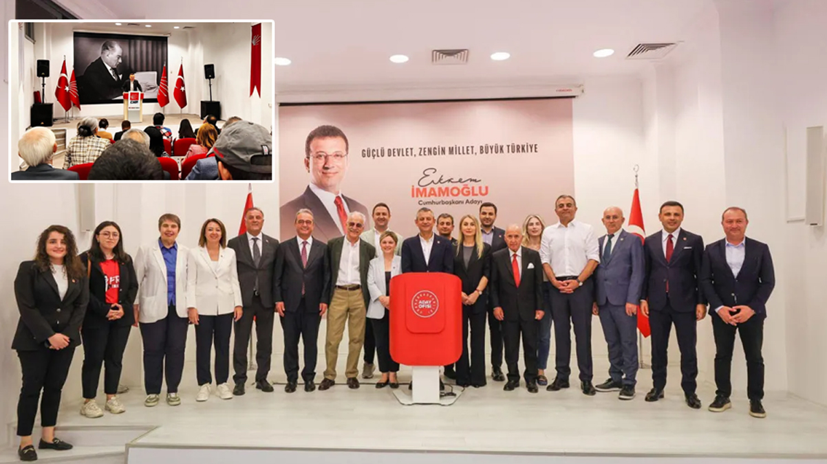 V pisarni Imamoğluja portret Atatürka zamenjali z Imamoğlujevim