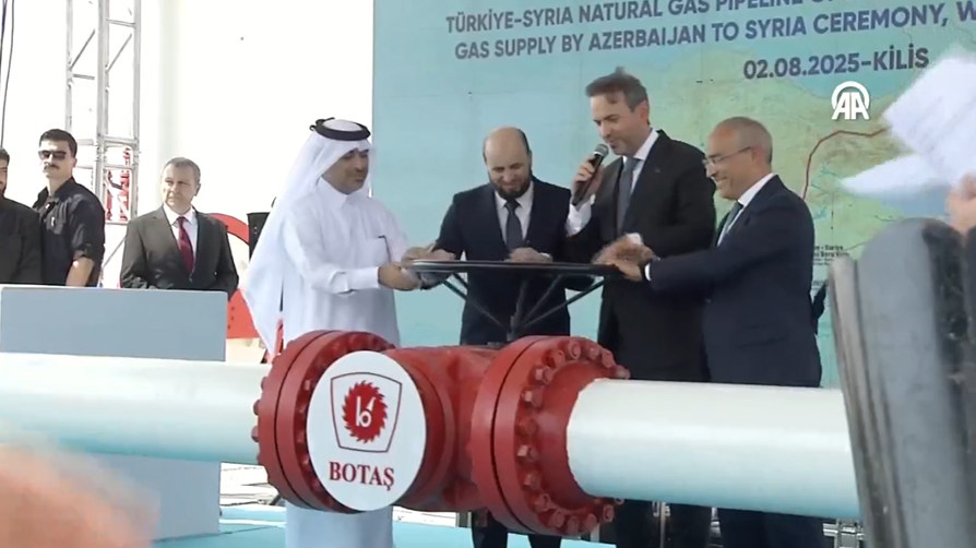 Türkiye-Suriye doğal gaz hattı açıldı