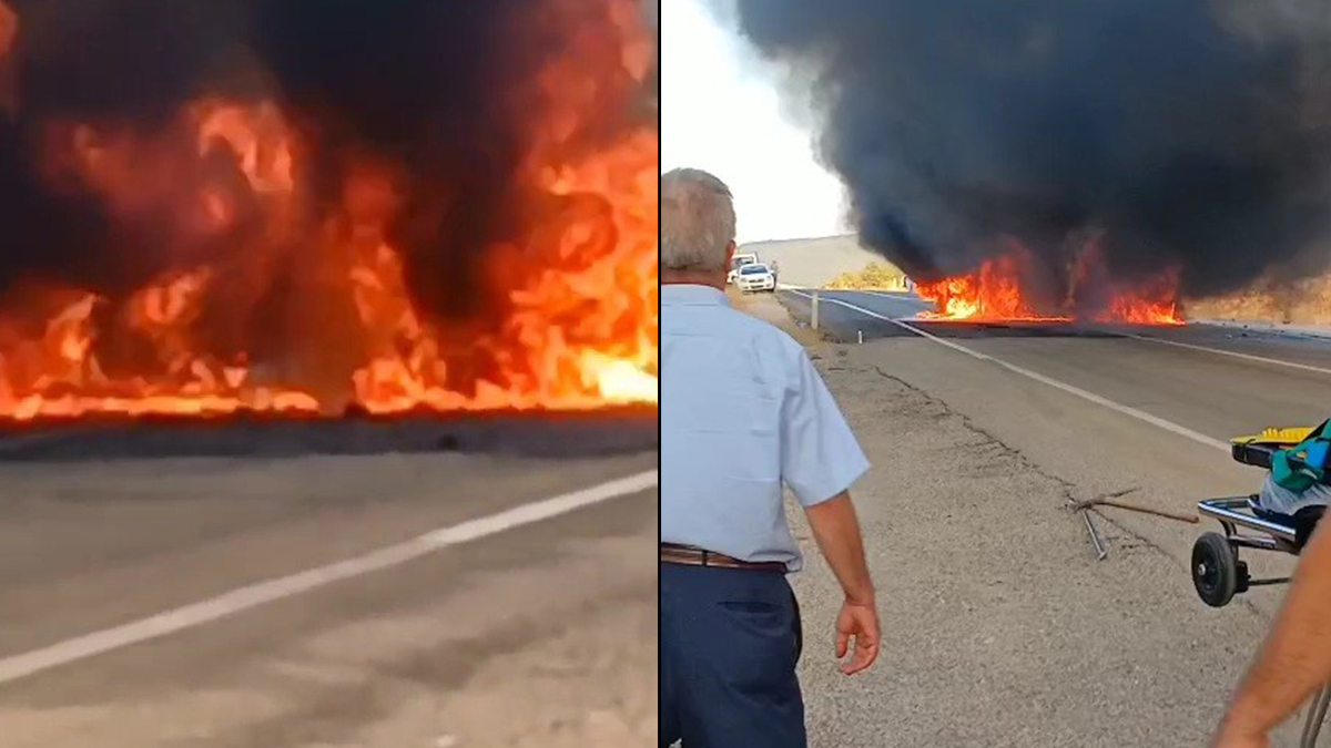 Feci kazada araçlar alev topuna döndü: Yanarak can verdiler