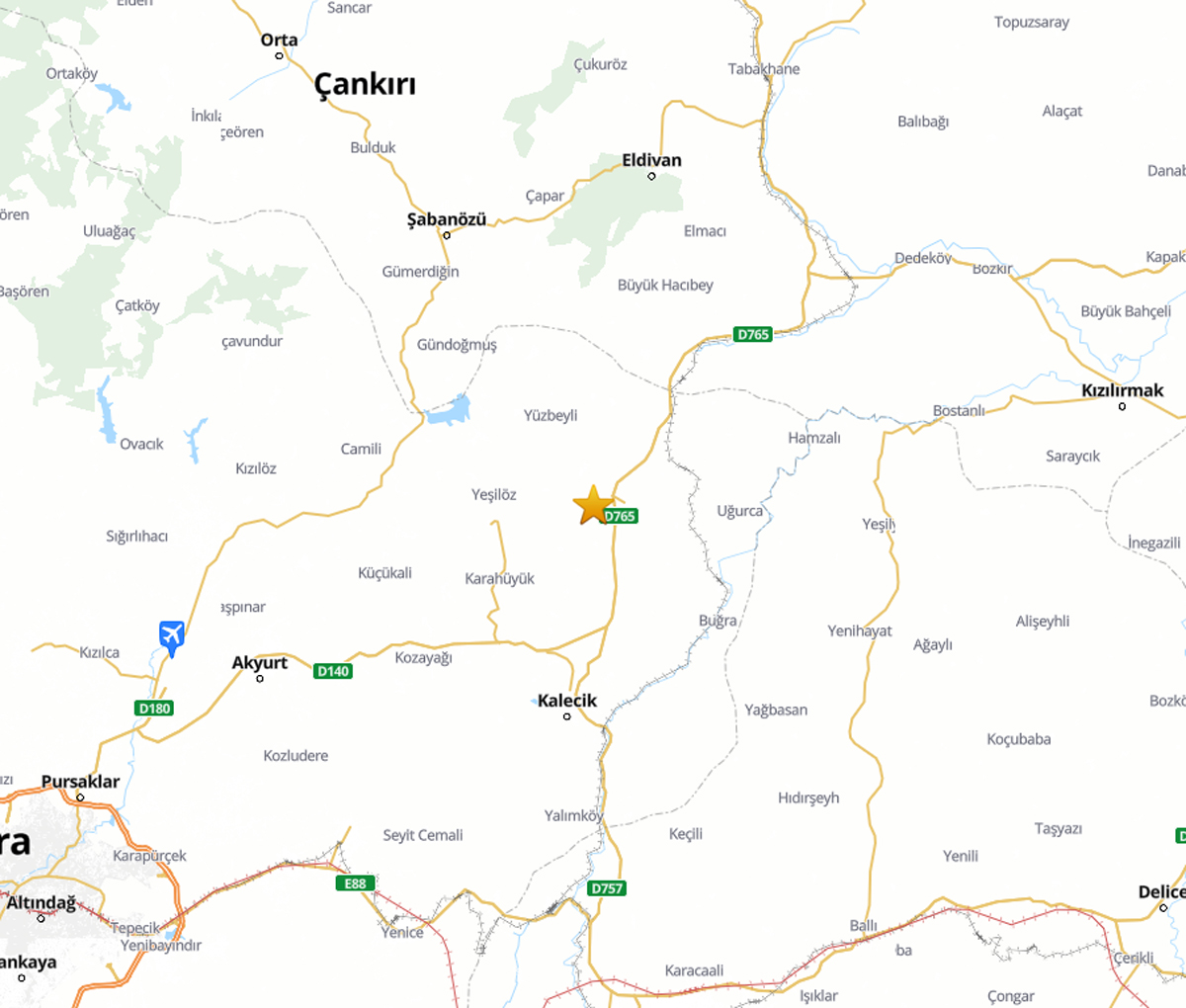 Potres z magnitudo 4,1 stresel okrožje Kalecik v Ankari