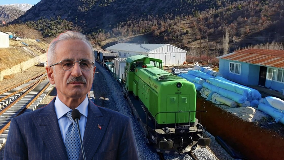 Bakan Uraloğlu müjdeyi vermişti! 6 Şubat'tan sonra ilk kez yük treni geçti