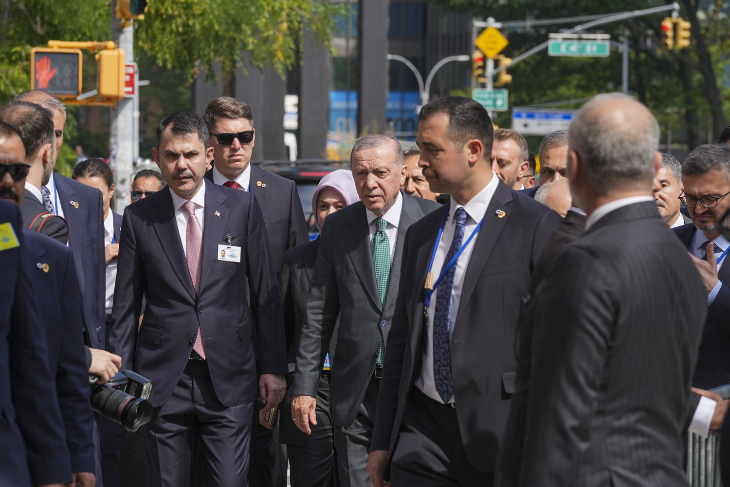 Cumhurbaşkanı Erdoğan, BM'deki konuşmasının ardından Türkevi'ne geçti