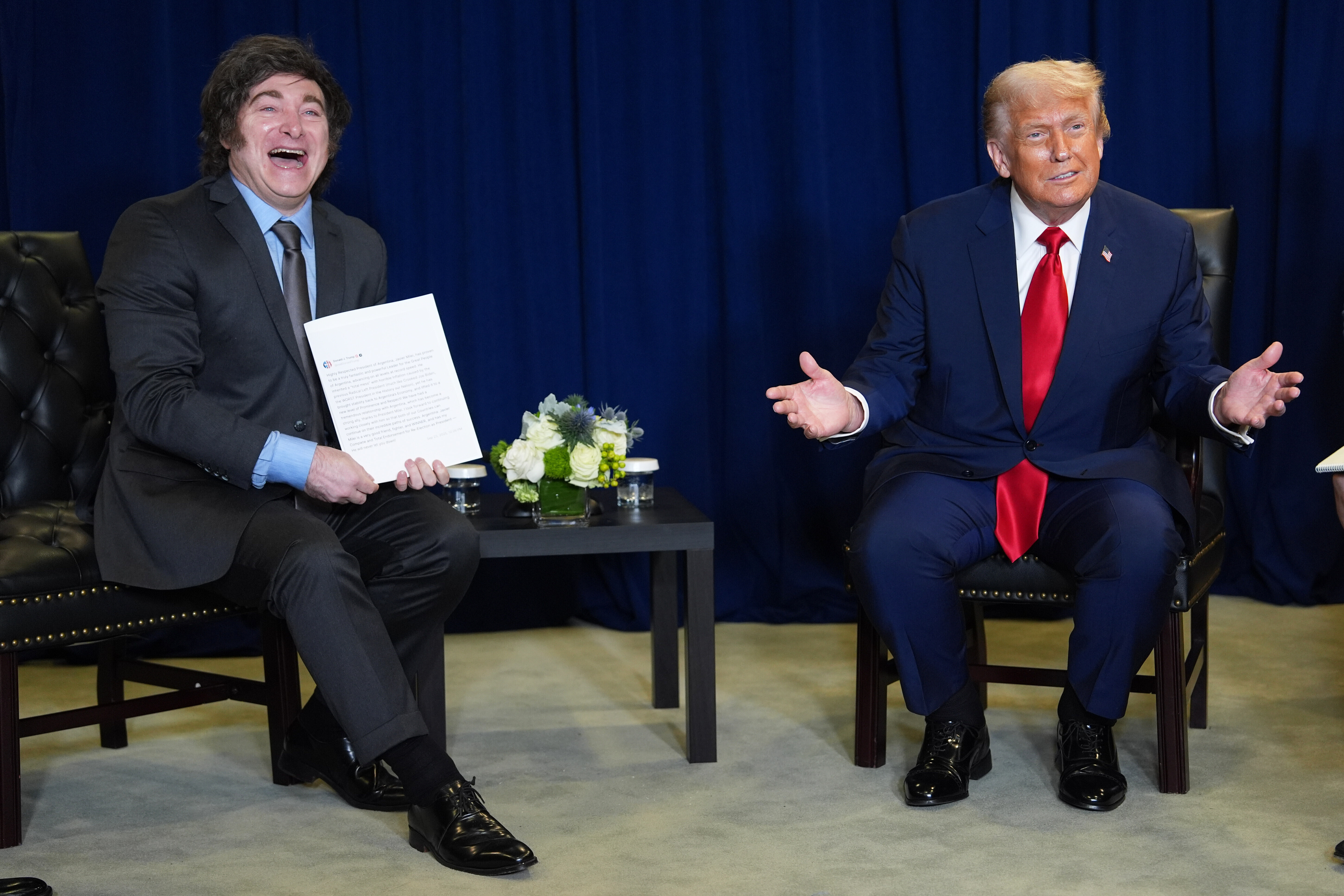 Trump'tan, Devlet Başkanı Milei'ye tam destek: Arjantin'i yeniden büyük yapmamız gerekiyor