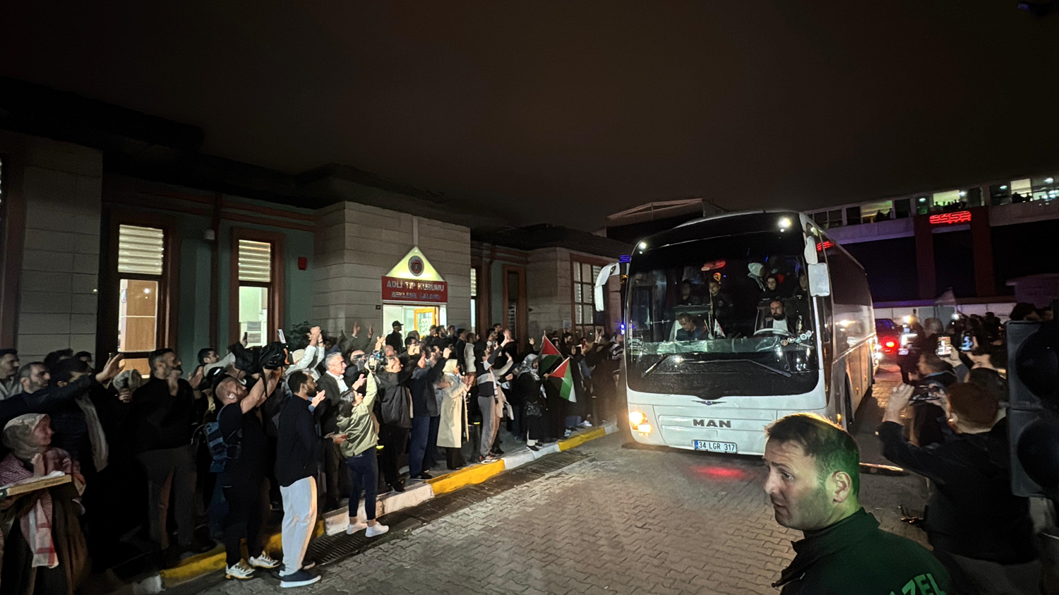 Küresel Sumud Filosu aktivistlerinin Adli Tıp Kurumundaki işlemleri tamamlandı