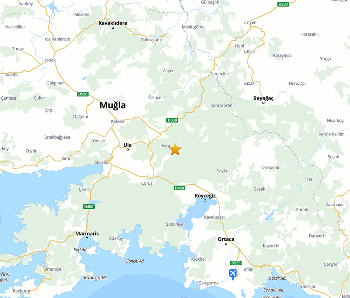 Potres z magnitudo 4,1 stresel turško pokrajino Muğla