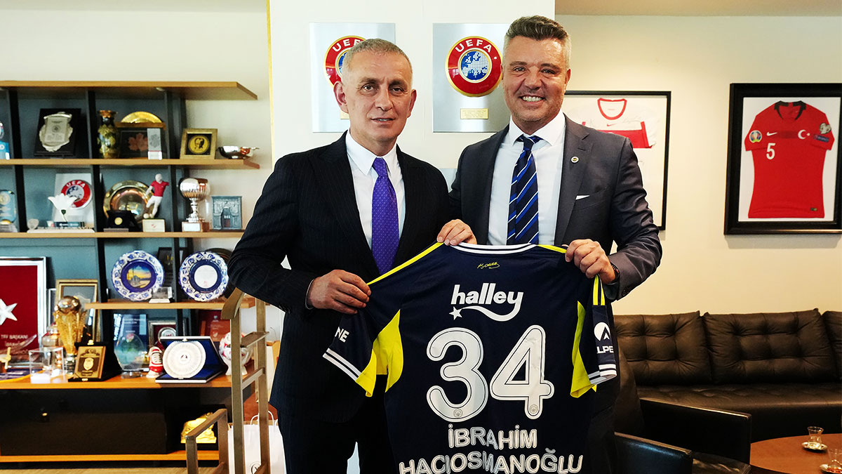 Sadettin Saran, TFF Başkanı İbrahim Hacıosmanoğlu'nu ziyaret etti