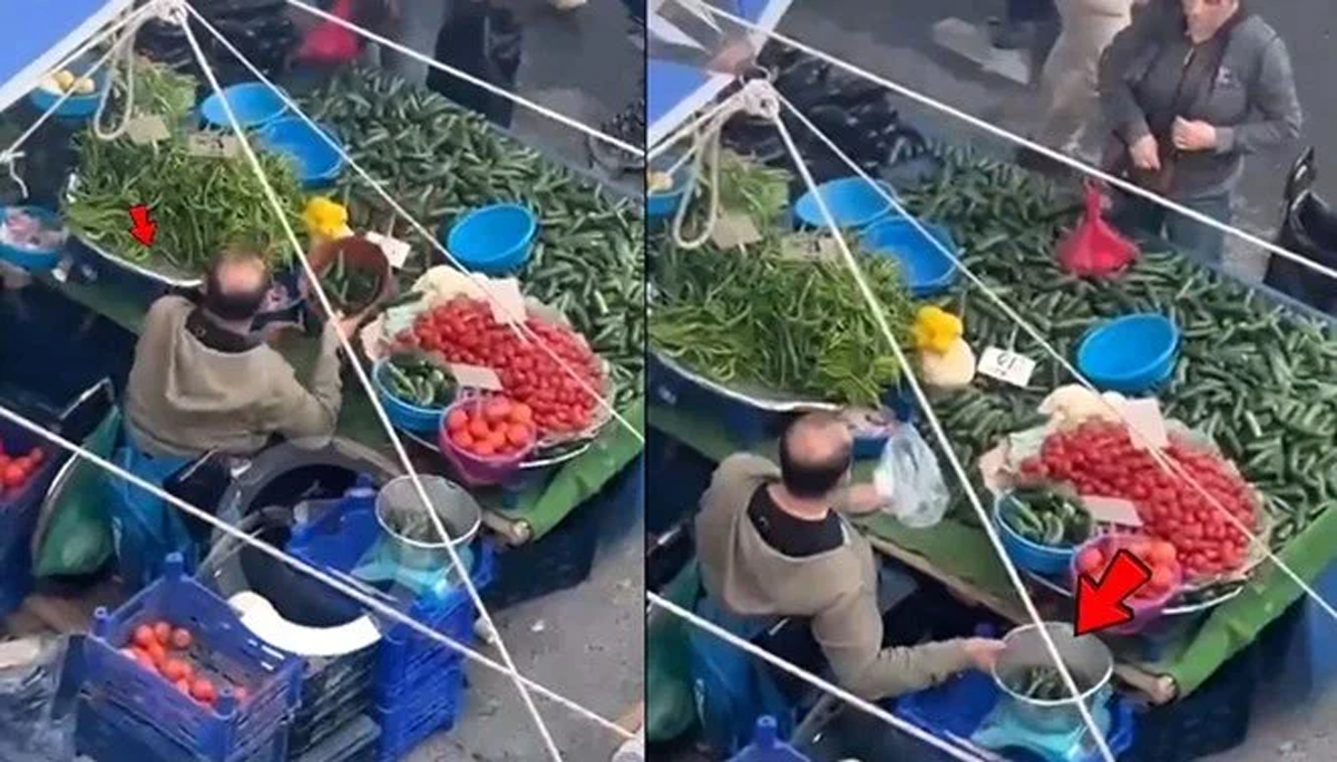 Pazarcının hilesi pes dedirtti! Cezasız kalmadı