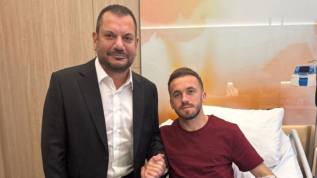 Predsednik Trabzonsporja Ertuğrul Doğan obiskal Edina Visco po operaciji