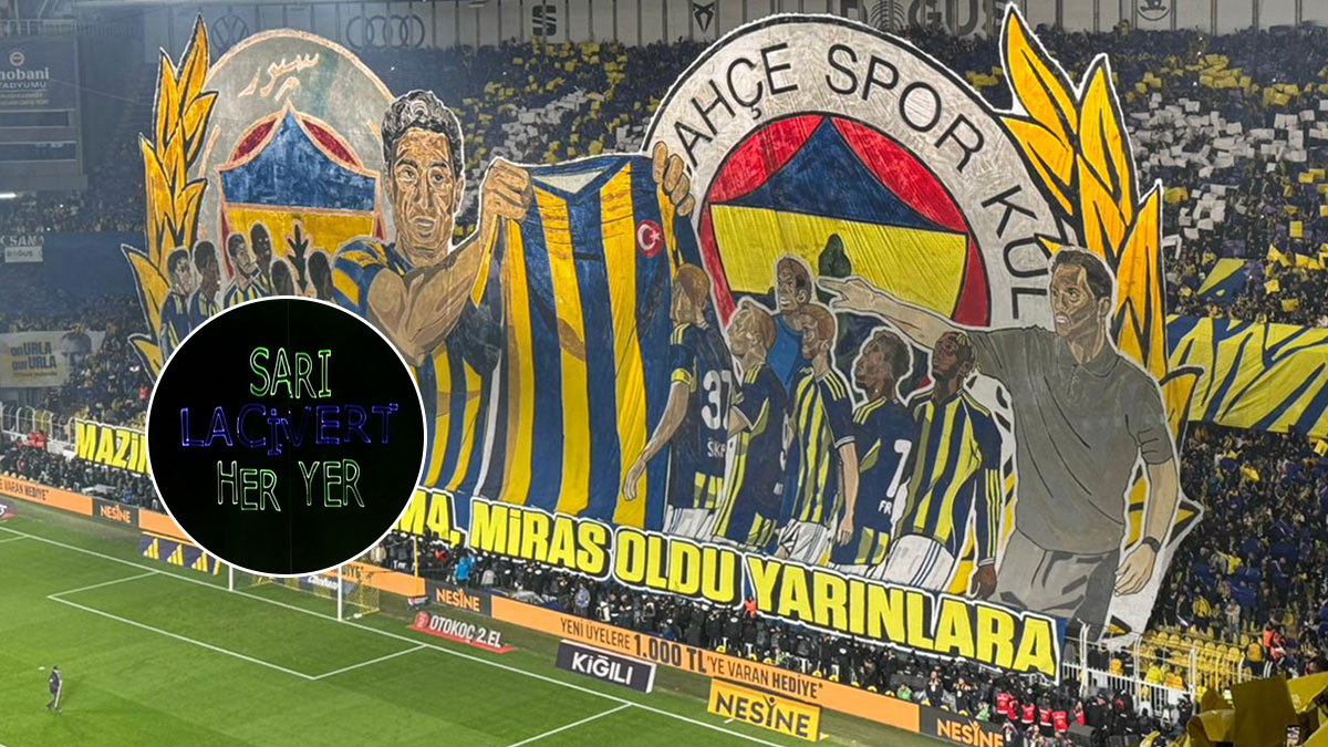 Navijači Fenerbahčeja pripravili koreografijo za derbi.