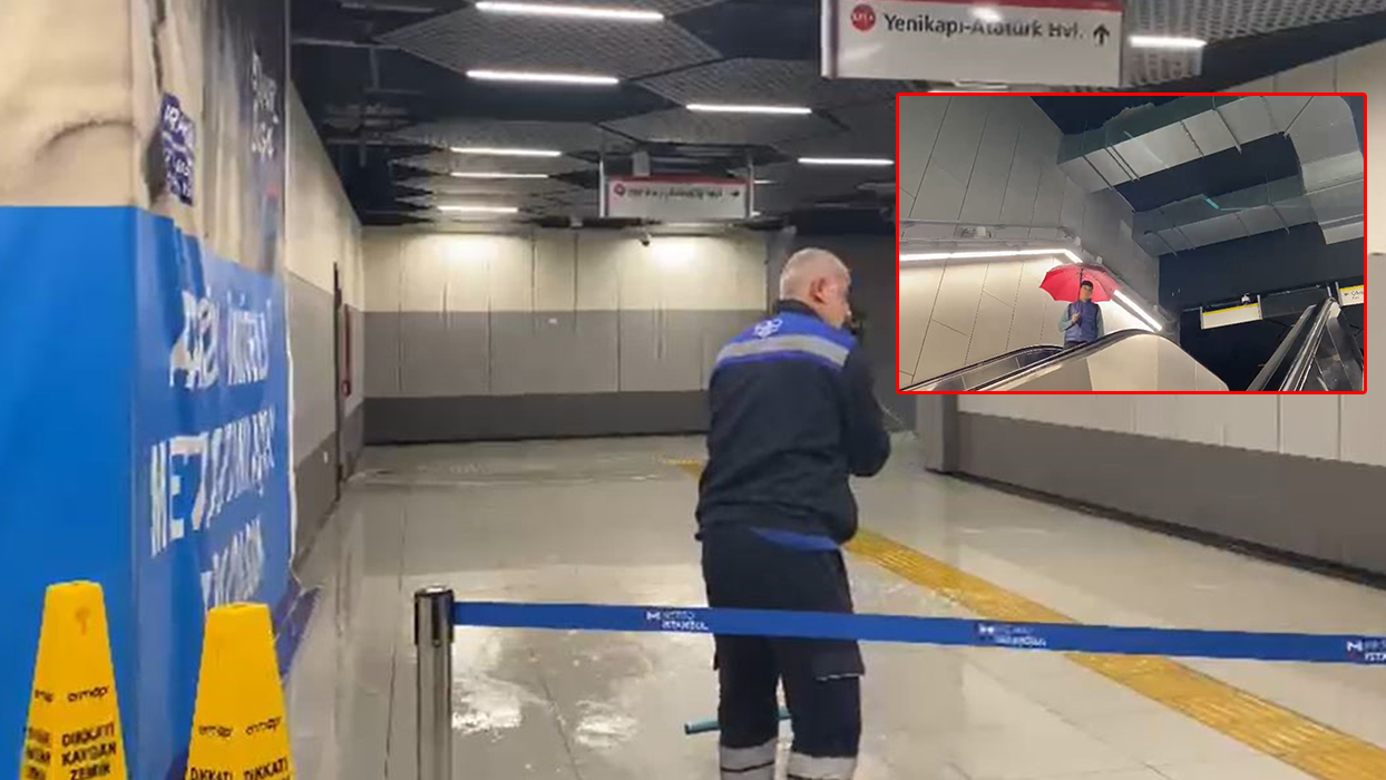 İstanbul'da sağanak çileye dönüştü... Metro istasyonunu su bastı