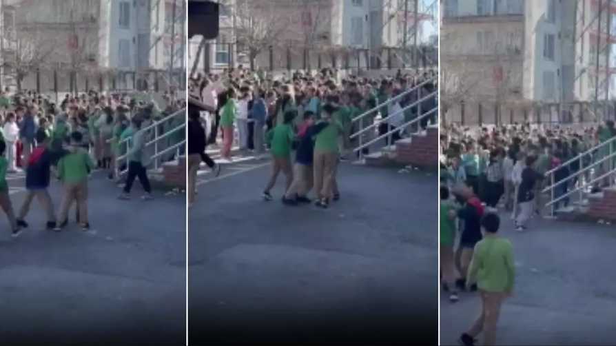 Çocuklar istedi okul yönetimi kırmadı! Miniklerin ilahi performansı tebessüm ettirdi