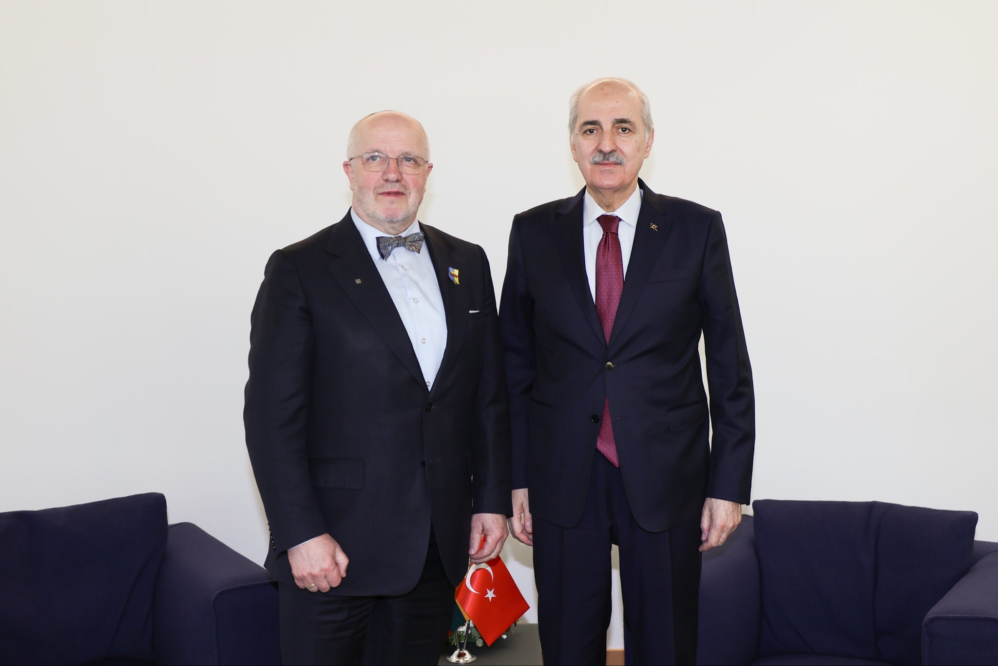 TBMM Başkanı Kurtulmuş, Litvanya Meclis Başkanı Olekas ile Zagreb'de görüştü