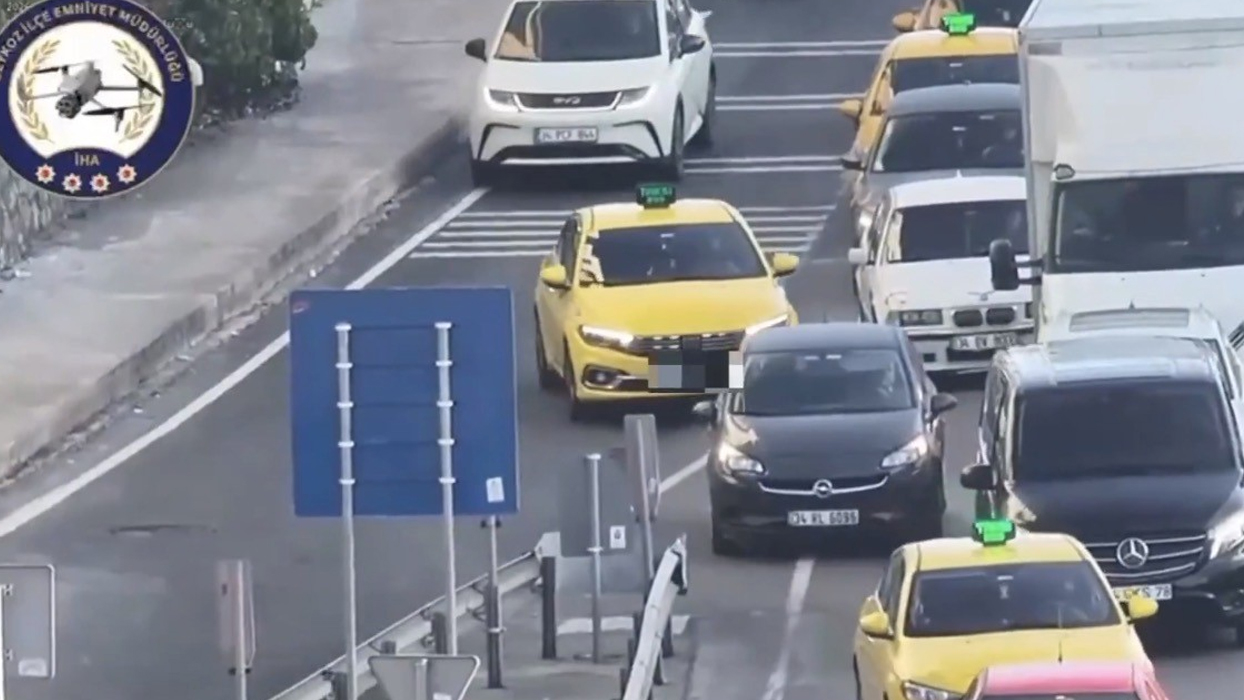 Kavacık ve TEM güzergahında drone destekli denetim: 143 bin lira ceza kesildi