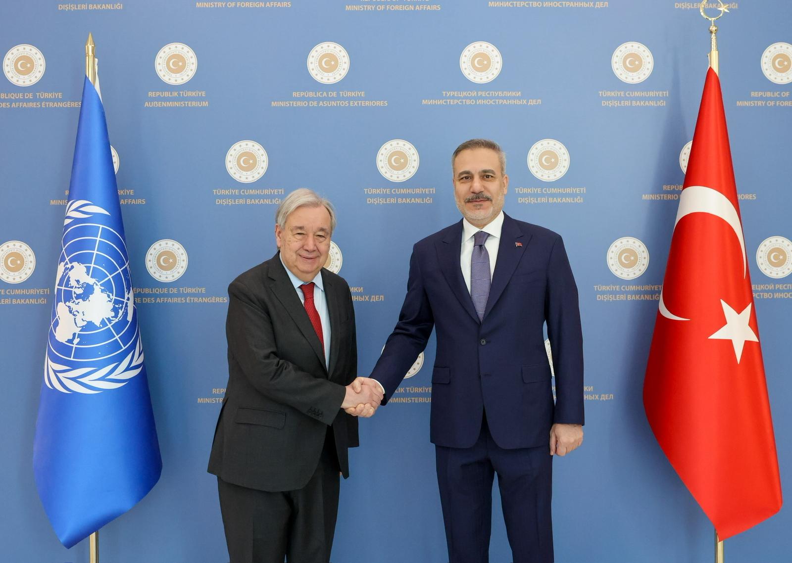 Bakan Fidan'dan barış diplomasisi... BM Genel Sekreteri Guterres ile görüştü
