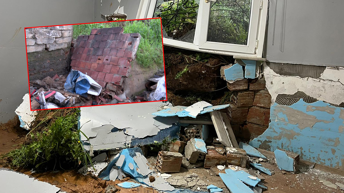 İstanbul'un göbeğinde toprak kayması: Bir ev kullanılamaz hale geldi