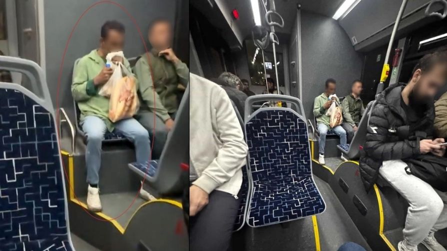 Otobüste korku dolu anlar! Yolcular kameraya aldı