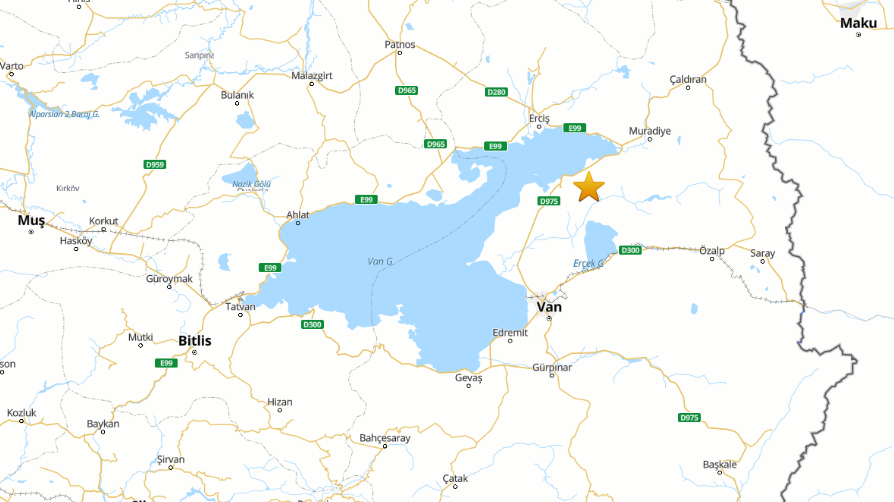 Van'da 5,2 büyüklüğünde deprem