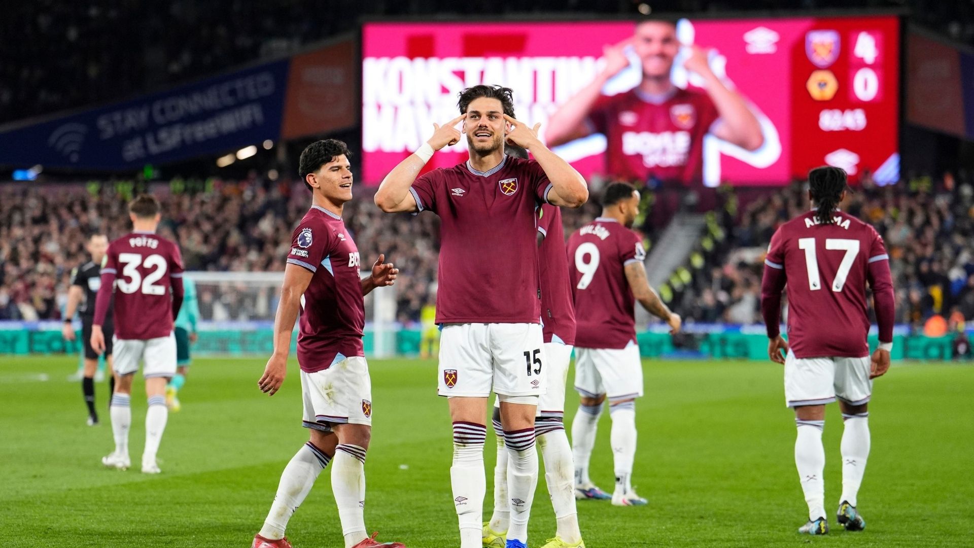 West Ham'dan Wolves karşısında 4 gollü galibiyet