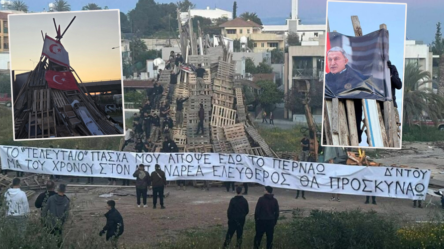 EOKA'lı faşistler haddini aştı! Rum kesiminde bayrağımıza alçak saldırı