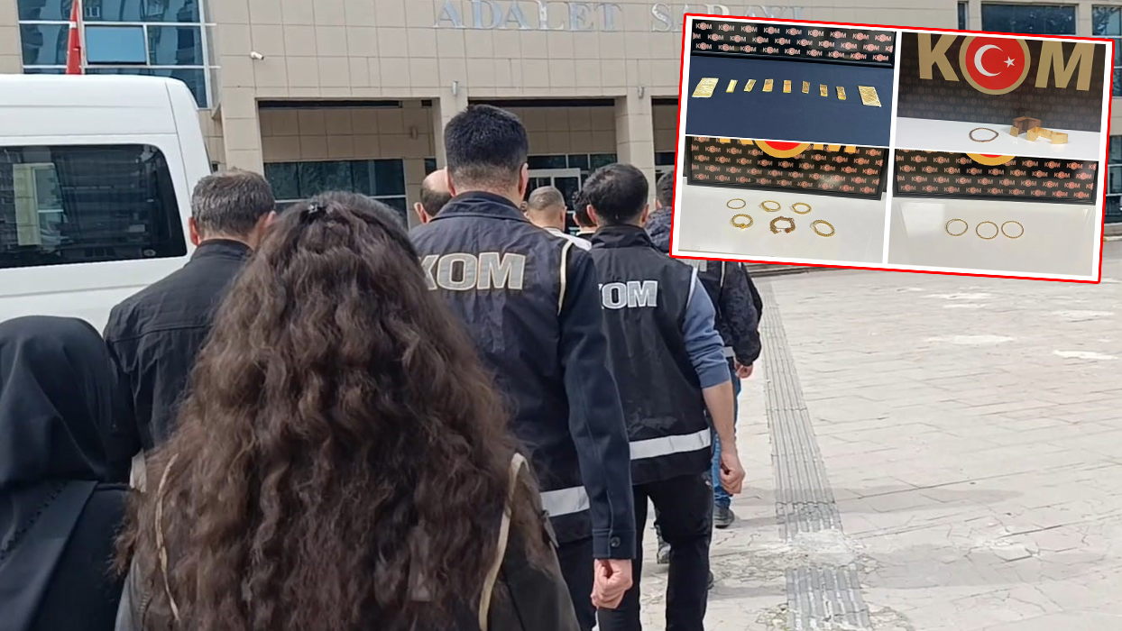 8 adrese eşzamanlı baskın: 2 kilo kaçak altın ele geçirildi