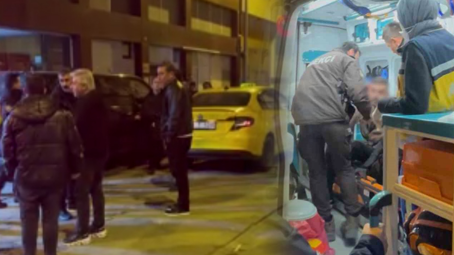 Trafikte garip olay! Taksiye tekme tokat girişti