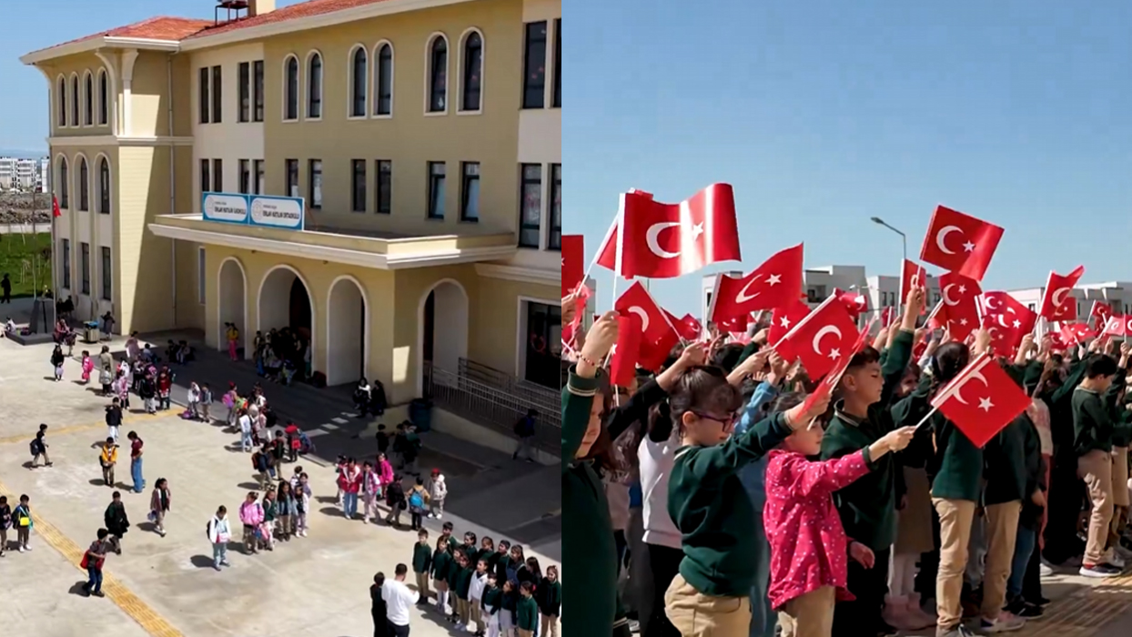 Depremin yaraları sarılıyor: Emlak Katılım İlkokulu'nda 23 Nisan coşkusu