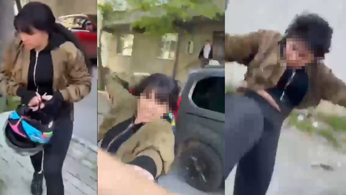 Eski kocasını sokak ortasında kaskla dövdü! Küfürler savuran kadının sebebi hayrete uğrattı