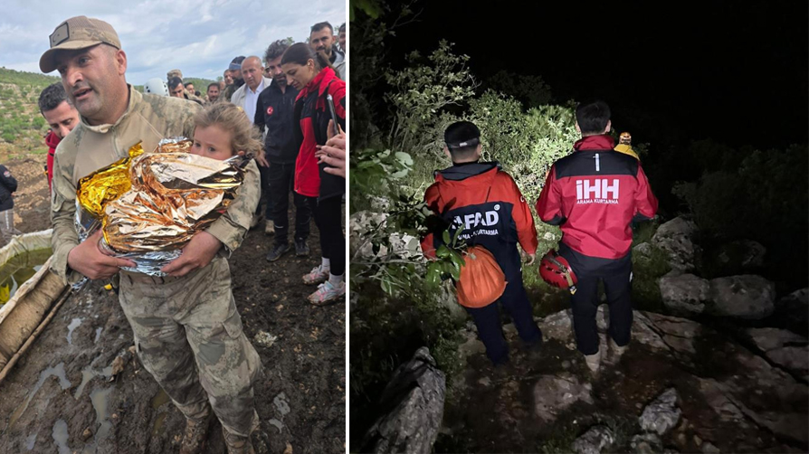 Fırtınanın ortasında umutlar yeşerdi! 2,5 yaşındaki Melike 12 saat sonra bulundu