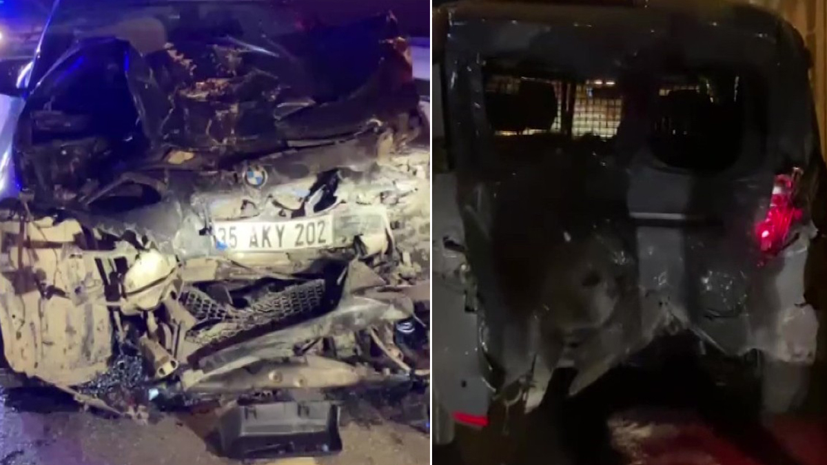 Kocaeli'de korkunç kaza: 4 araç hurdaya döndü, yaralılar var