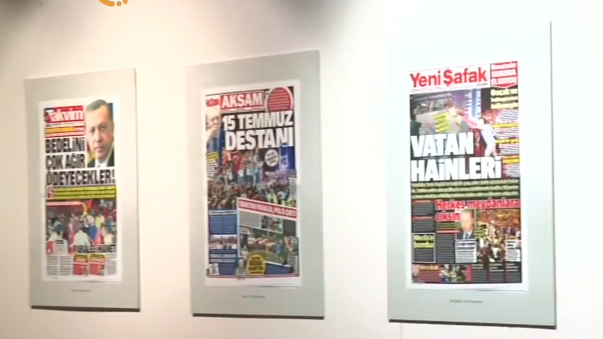 10. yıla özel atölye! 15 Temmuz manşetleri sergilendi