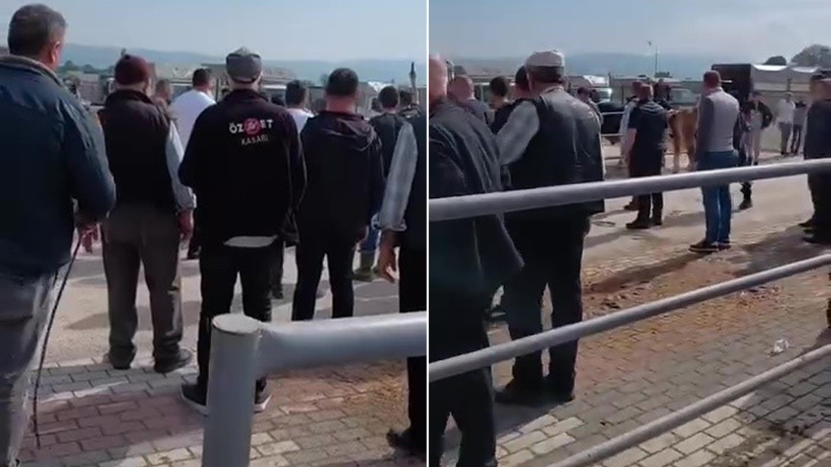 Kurban pazarında meydan kavgası! Havaya ateş açıldı, kadın astsubay siper oldu