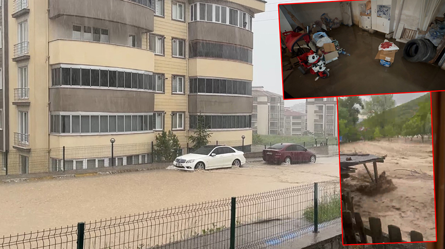 Sağanak sonrası sel alarmı! Yollar göle döndü, evleri su bastı