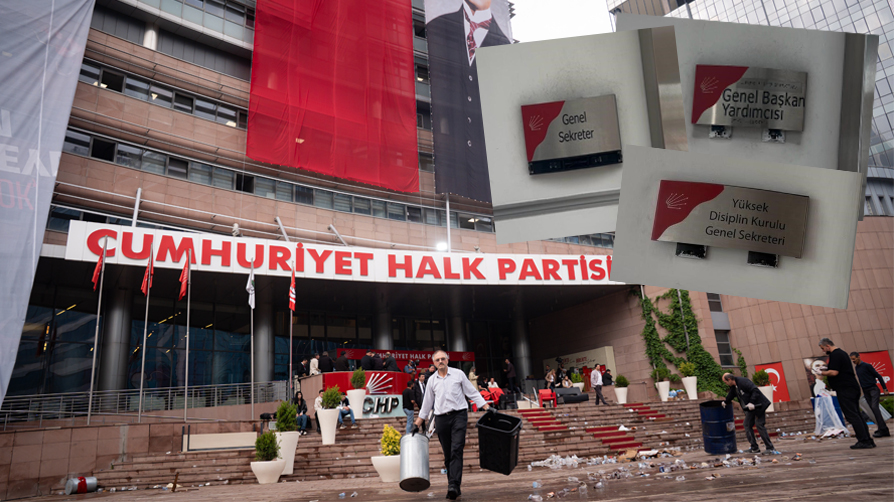 CHP koridorlarında hummalı çalışma! İsim levhaları tek tek söküldü