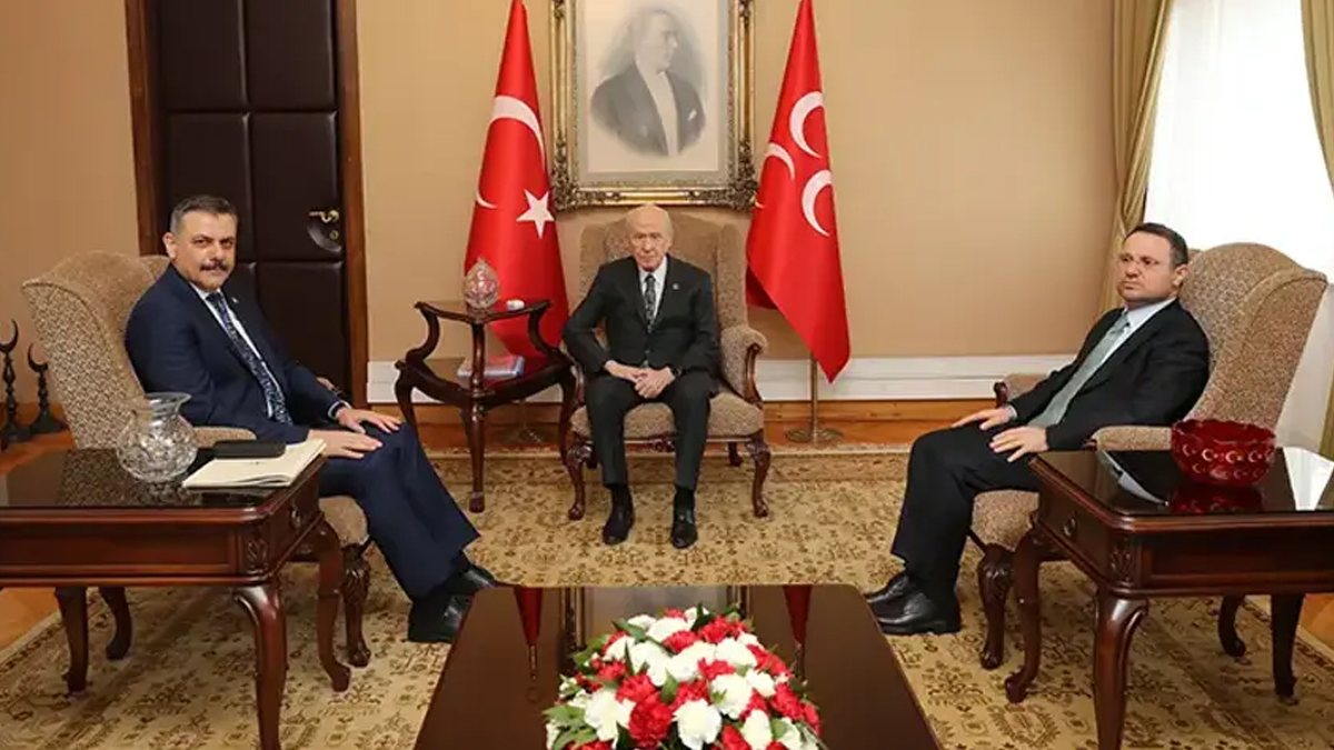 Bakanlar Gürlek ve Çiftçi, MHP Genel Başkanı Bahçeli'yi TBMM'de ziyaret etti