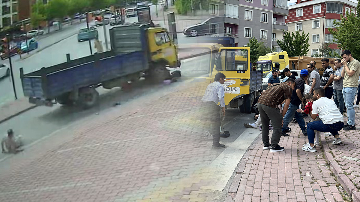 Kamyonet çarpıp sürükledi! Elektrikli bisiklette c